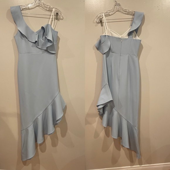 NWOT BCBG MAXAZARIA  ASYMMETRICAL RUFFLE Hem - Picture 2 of 16